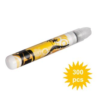 Sun spray stick with logo printed all around